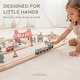 preview thumbnail 4 of 6, 100-pc Wooden Train Set for Toddlers Ages 1+ by Comfy Cubs - 100 Pieces