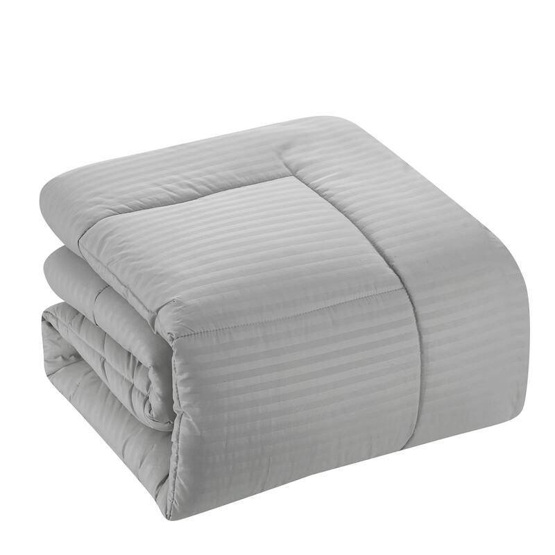 Soft Dobby 8-piece Striped Down Alternative Bed-in-a-Bag Set w/ Sheets