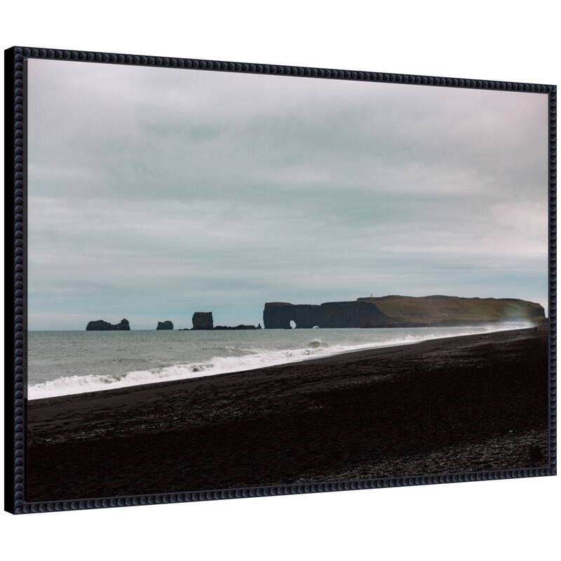 Kate and Laurel Sylvie Keyholed Landscape Framed Canvas by Alicia Abla - 33x23 - Black