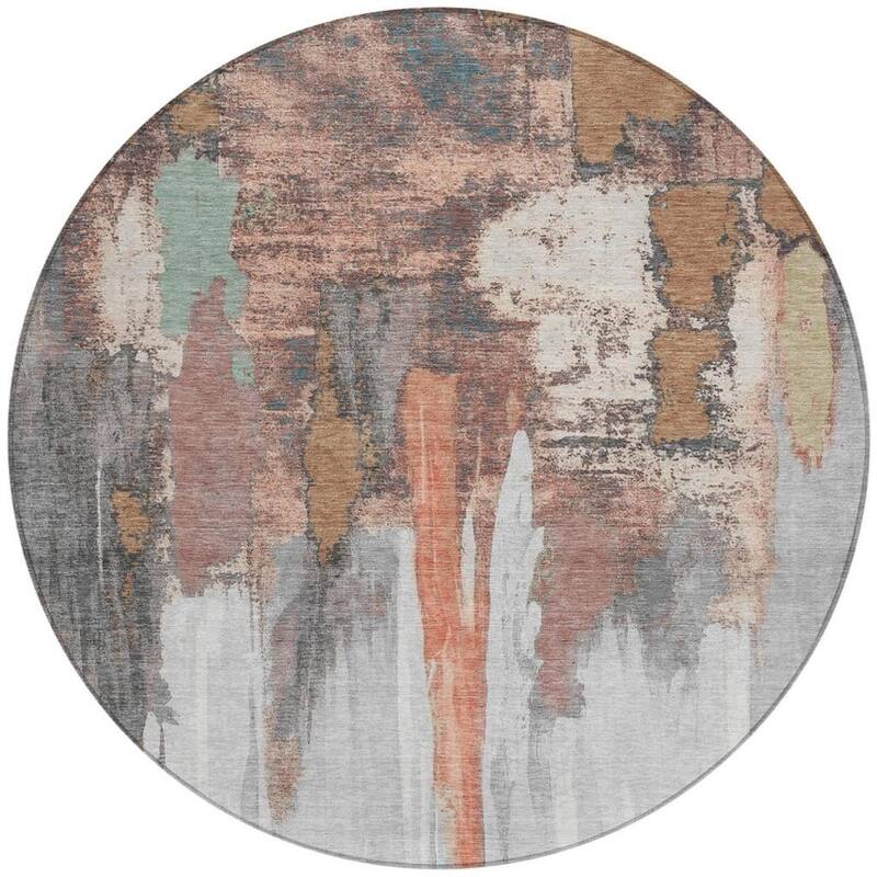 HomeRoots Abstract Transitional Rectangle Outdoor Rug