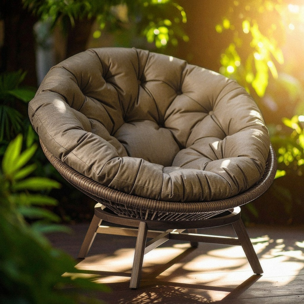 Renava Moon Outdoor Beige Lounge Chair