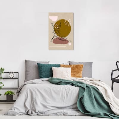 Wynwood Studio Canvas Abstract Cupid and Psyche Brown and Modern & Contemporary Wall Art Canvas Print