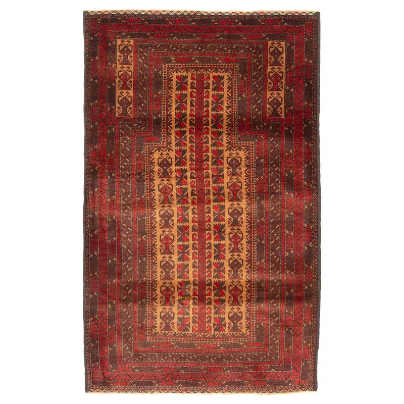 Teimani Brown Rug 3'1" x 5'1" - 3'1 x 5'1 - Brown - 3'1 x 5'1