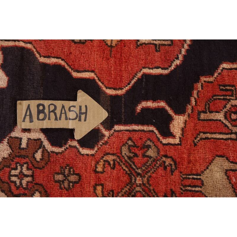 Tribal Ardebil Persian Vintage Runner Rug Handmade Wool Carpet - 4'5"x 11'2"