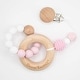 preview thumbnail 2 of 2, Attachable Wooden & Silicone Teether with Clasp