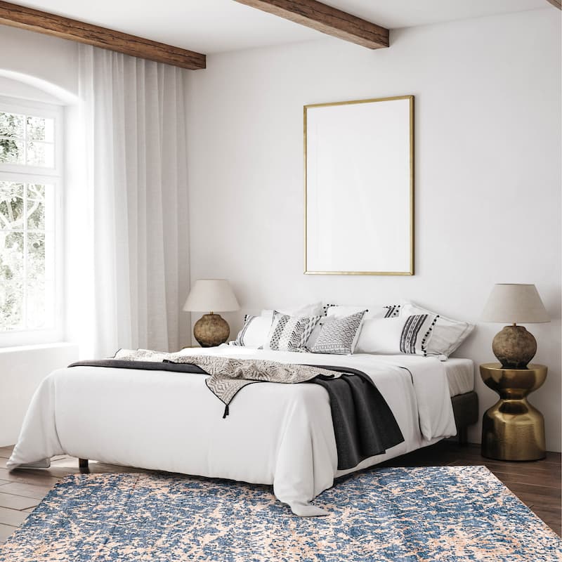 ECARPETGALLERY Hand-knotted Legacy Dark Blue Silk, Wool Rug - 7'10 x 10'2