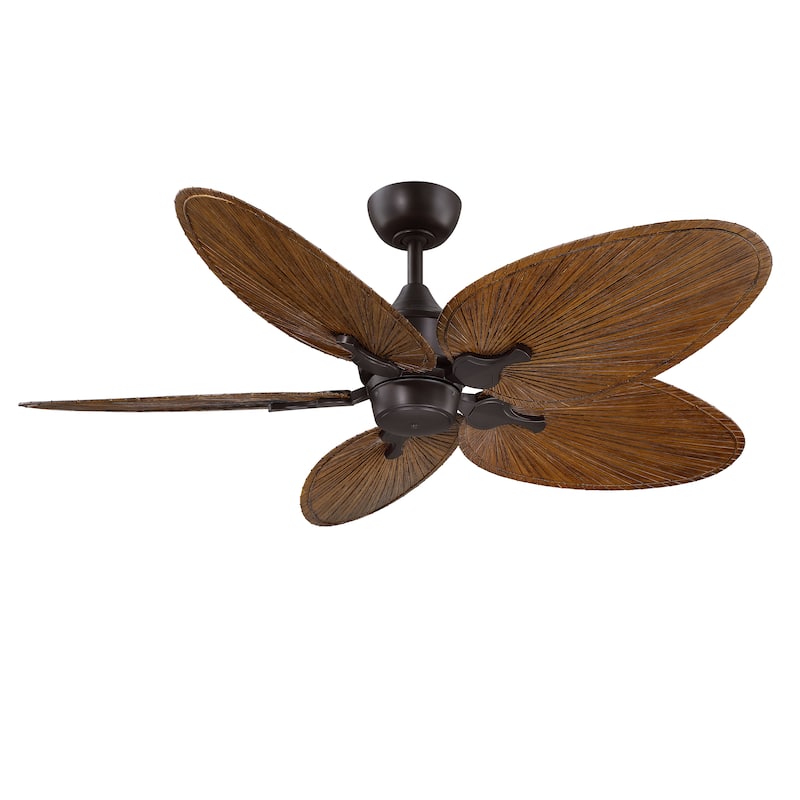Fanimation Islander DC 22 inch Indoor/Outdoor Ceiling Fan Wide Oval Palm-Inspired Blades - Set of 5