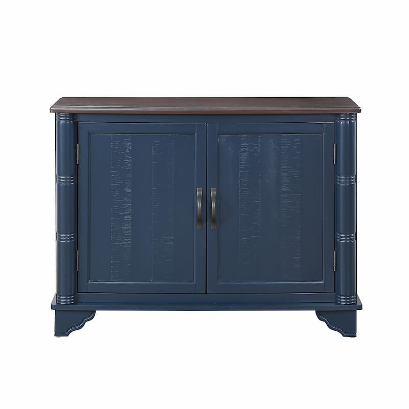 40" Retro Console Table with Adjustable Storage Shelf