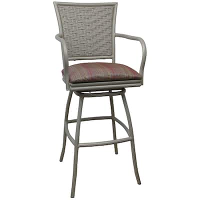 Outdoor Indoor Bar Stool Counter, Bar or Extra Tall - Erin Beige Frame