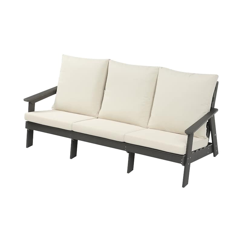 Outdoor Sofa with Cushions - Grey