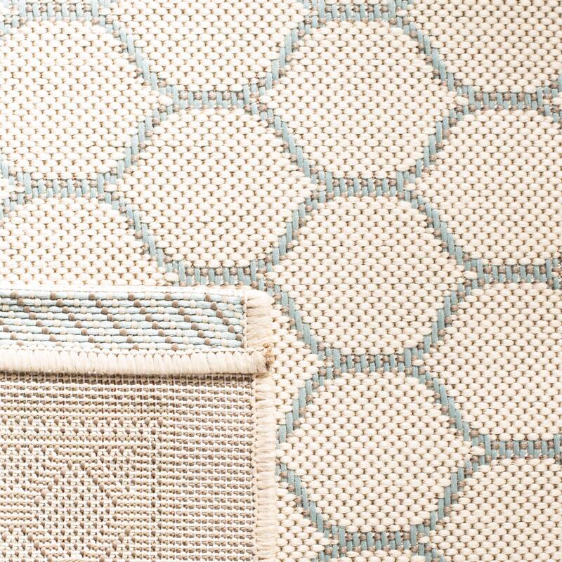 SAFAVIEH Courtyard Tanya Indoor/ Outdoor Waterproof Patio Backyard Rug - Beige/Dark Beige - 5'3" x 7'7"