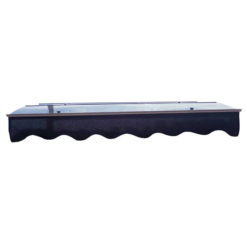 Series Door Window Awning Canopy Made of 0.137 Inch Thick Crystal Solid Polycarbonate Sheet and Aluminum Alloy with Valance