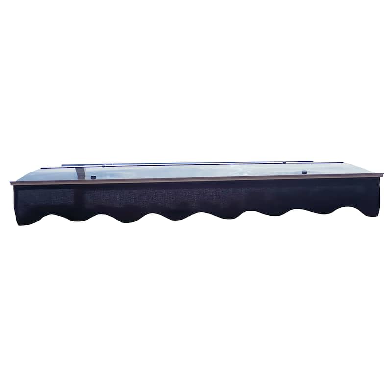 Series Door Window Awning Made of 0.137 Inch Thick Crystal Solid Polycarbonate Sheet and Aluminum Alloy with Valance