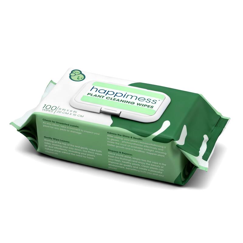 happimess, Essential Oil Plant Cleaning Wipes Remove Dust and Restore Leaf Shine - Single