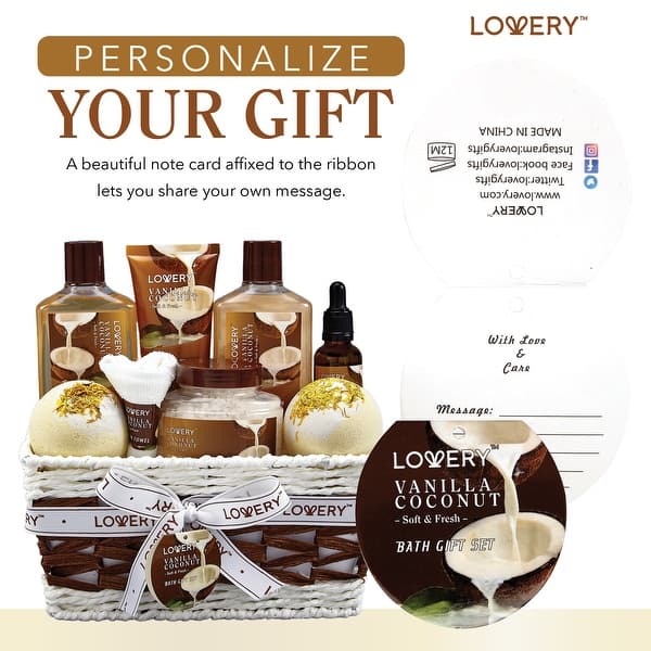 Bath and Body Gift Basket -Vanilla Coconut Home Spa - 9pc Set - 9 pc - Bed Bath & Beyond