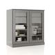 preview thumbnail 44 of 47, Palace Imports 100% Solid Wood Short Clear Glass Bathroom Storage Cabinet with 2 Drawers, 32" W x 35.75" H