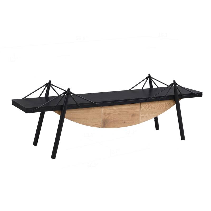 Unique Nautical TV Stand with Drawer and Sturdy Support