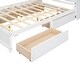preview thumbnail 12 of 10, Queen Size Storage Wardrobe Platform Bed, White