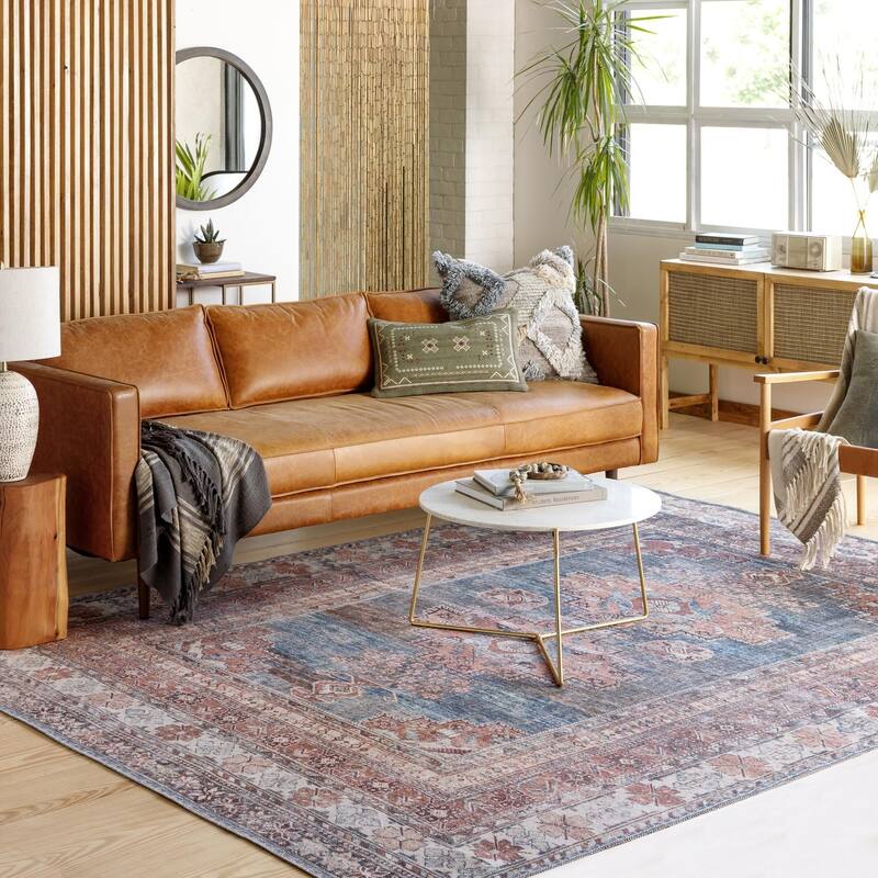 Livabliss Markus Persian Medallion Printed Machine Washable Area Rug
