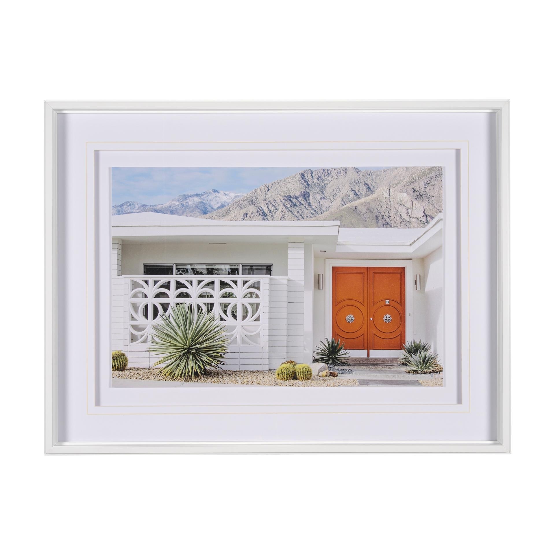 Mercana Palm Springs Villa Puerta Naranja Irene Suchocki Hand Embellished Framed Photo Art Print Matted unde