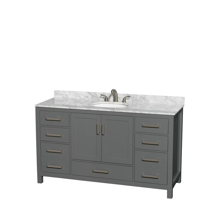 Wyndham Collection Sheffield Single Vanity Set