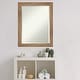preview thumbnail 2 of 35, Beveled Wood Bathroom Wall Mirror - Owl Brown Narrow Frame