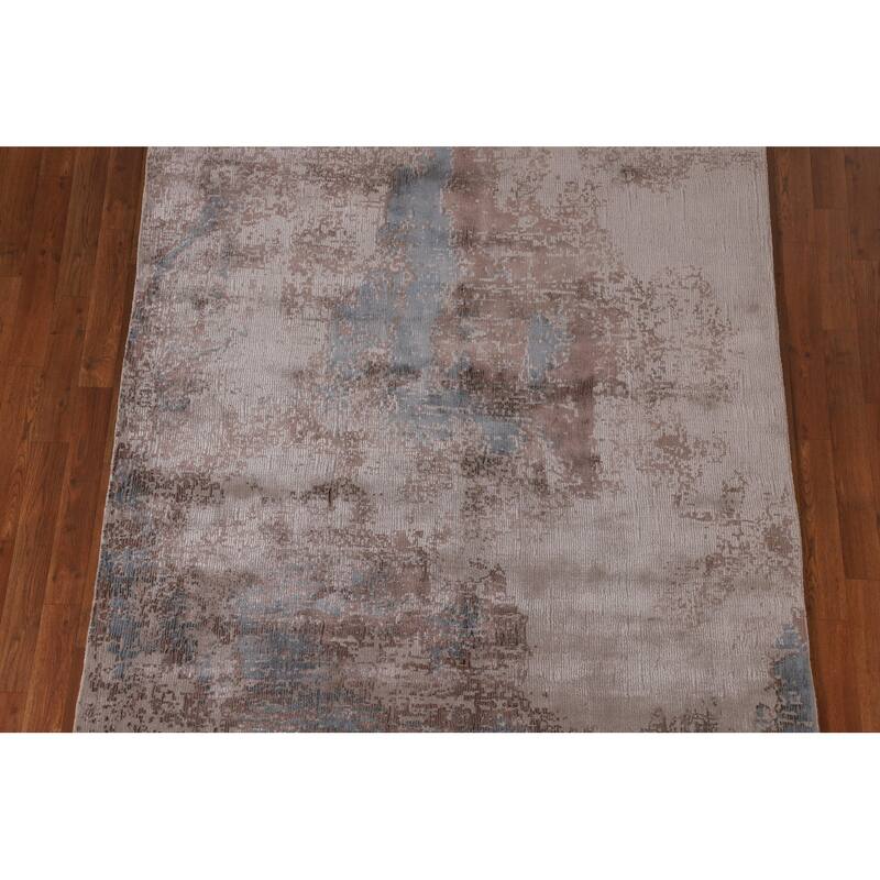 Abstract Modern Area Rug Hand-Knotted Wool Carpet - 5'3" x 6'10"