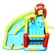 preview thumbnail 4 of 10, 6-in-1 Inflatable Bounce House with Climbing Wall and Basketball Hoop with Blower - Full Size