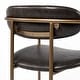 preview thumbnail 9 of 33, Parker Brown Faux-Leather Seat with Gold Metal Frame Bar Stool