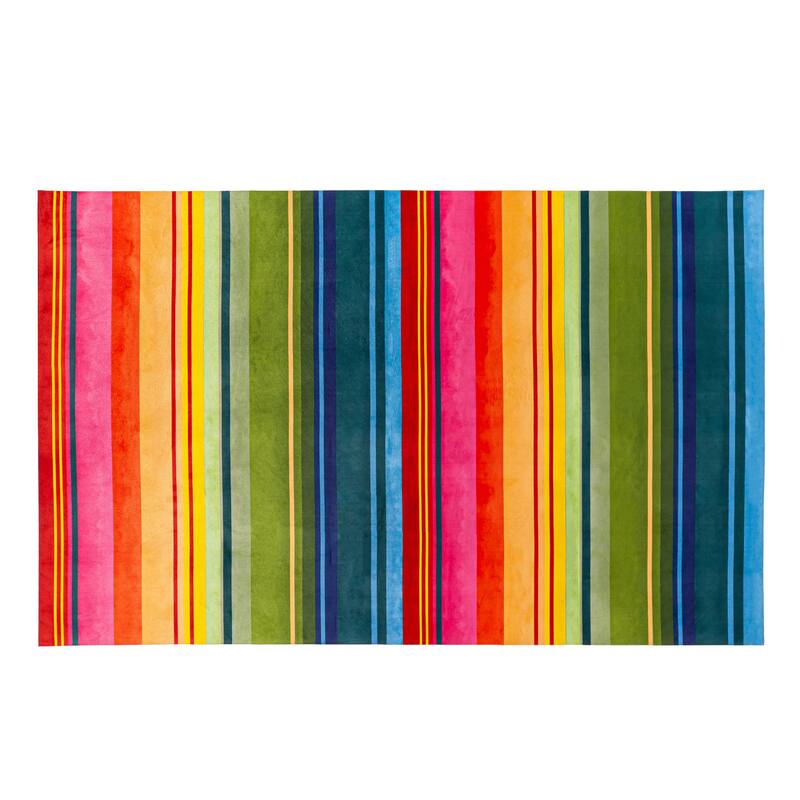 26 in. x 42 in. Multicolor Stripe Layering Door Mat