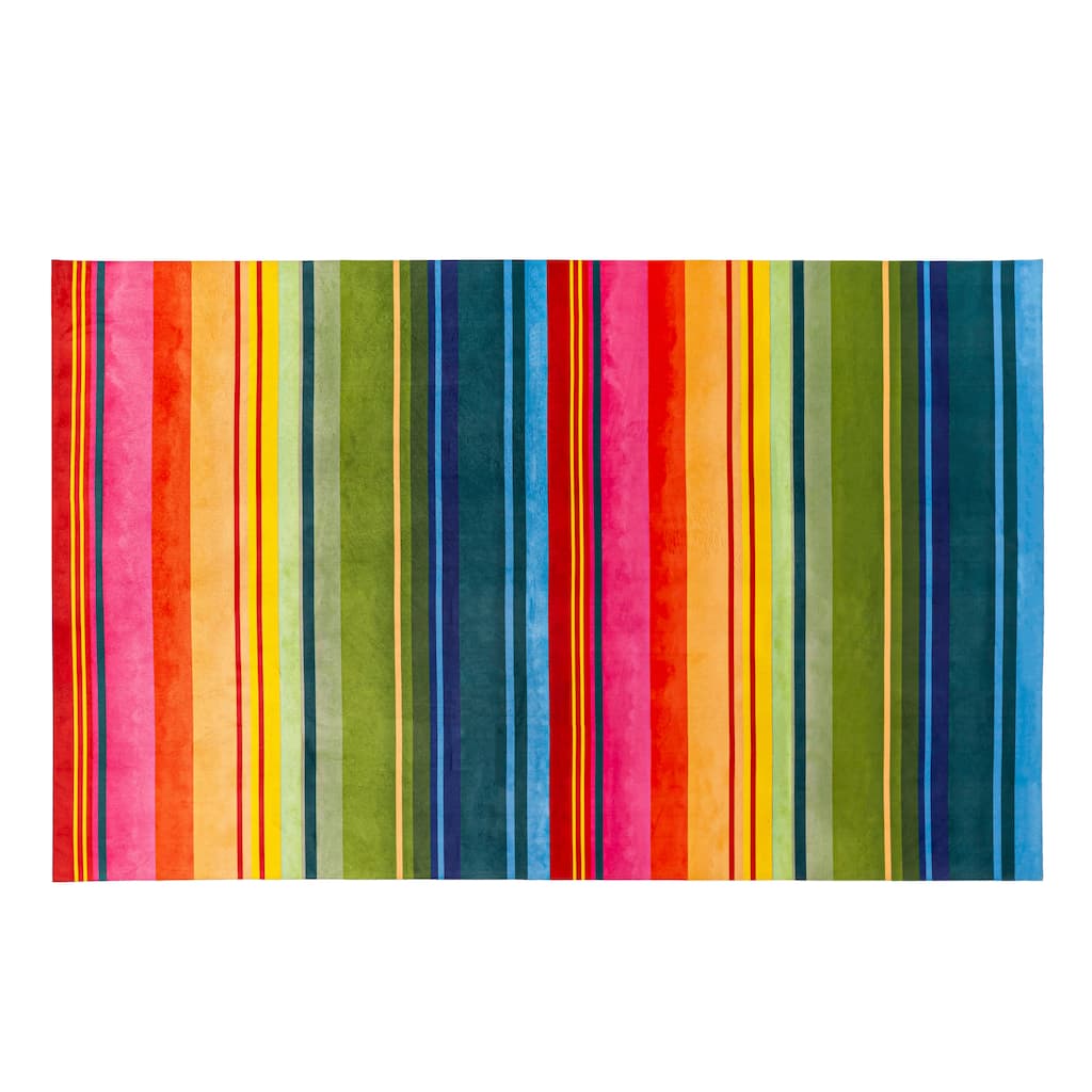 26 in. x 42 in. Multicolor Stripe Layering Door Mat