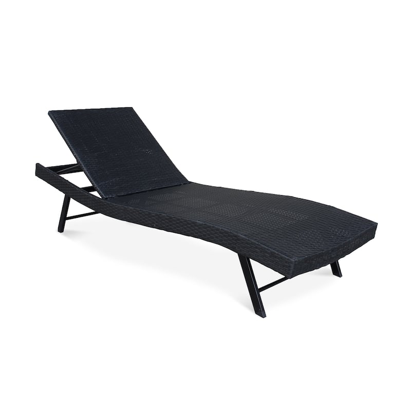 M4H Faro Recline Patio Single Chaise Lounge with 5-Position Backrest