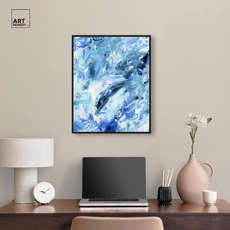Impasto Blues Canvas by Art Remedy
