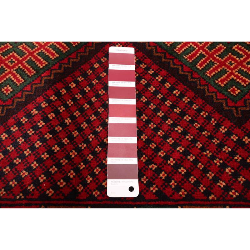 ECARPETGALLERY Hand-knotted Teimani Red Wool Rug - 3'6 x 6'3