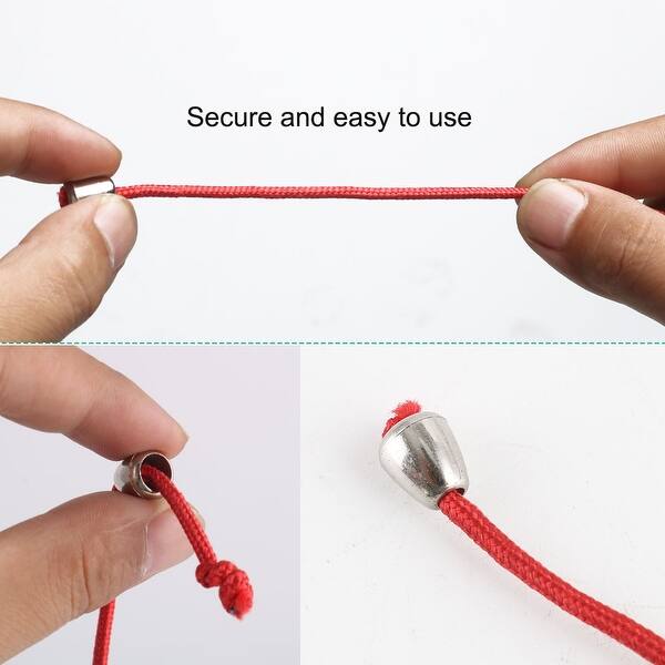 Shop 20pcs Plastic Bell End Stoppers Cord Rope Lace Lock Lanyard
