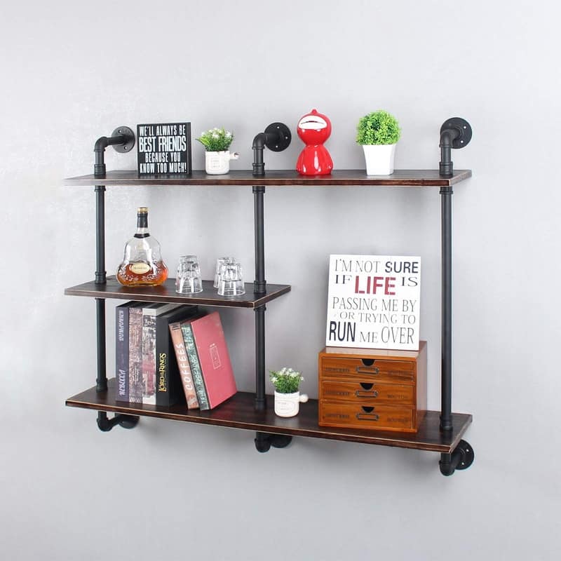3-Tier Wall Mount Shelf - 9.8"D x 43.3"W x 37.8"H