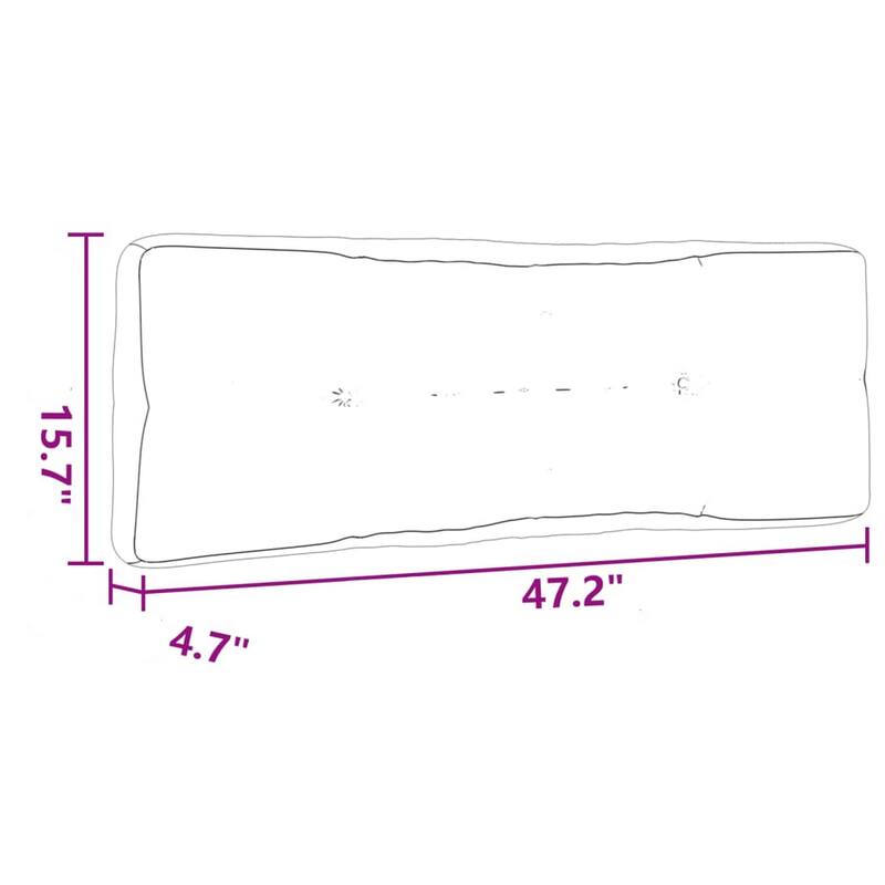 Moni Outdoor Cushion for Bench, Deep Tufted, White Fabric, 47 Inch