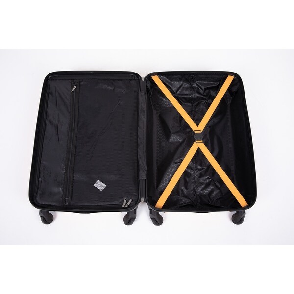 Orange Hardshell Luggage Sets 3 Piece Expandable Suitcase with TSA