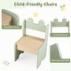 preview thumbnail 9 of 8, Gymax Kids Table & Chairs Set w/2 Open Compartments Fabric Drawer for