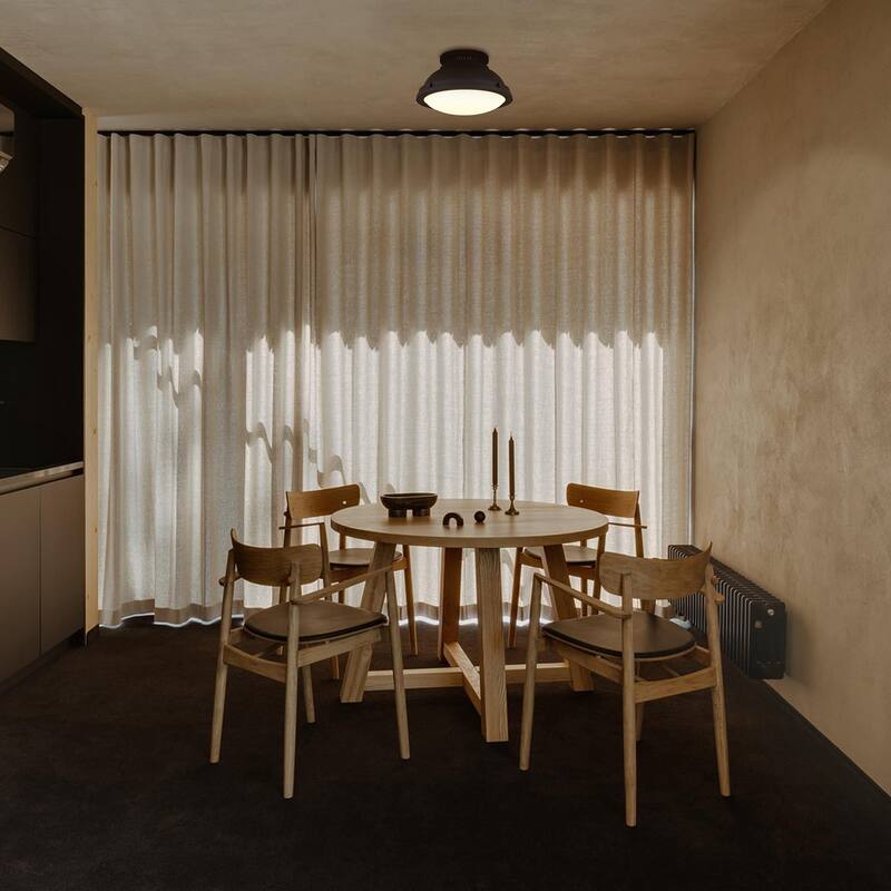 Halo 1-Light 11" Dark Bronze Flush Mount Ceiling Light