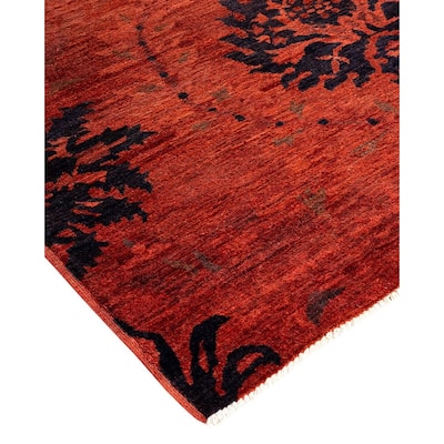 Vibrance, One-of-a-Kind Hand-Knotted Area Rug - Rust, 8' 4" x 10' 1" - 8' 4" x 10' 1"