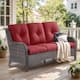 Option Brown Wicker / Red Cusion
