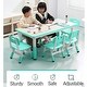 preview thumbnail 25 of 33, Kids Table and 6 Chair Set Height Adjustable
