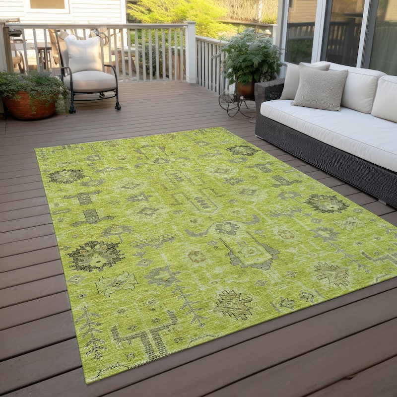 Machine Washable Indoor/ Outdoor Chantille Boho Rug