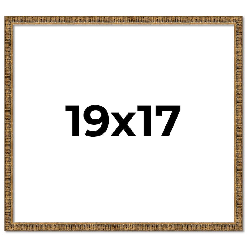 19x17 Frame Black Real Wood Picture Frame Kingsley Gold Distressed Photo Frame with UV Acrylic Foam Board Backing &
