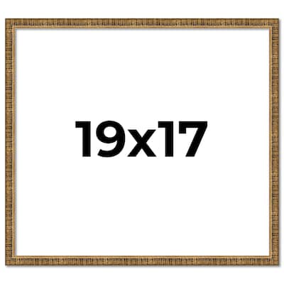 19x17 Frame Black Real Wood Picture Frame Kingsley Gold Distressed Photo Frame with UV Acrylic Foam Board Backing &