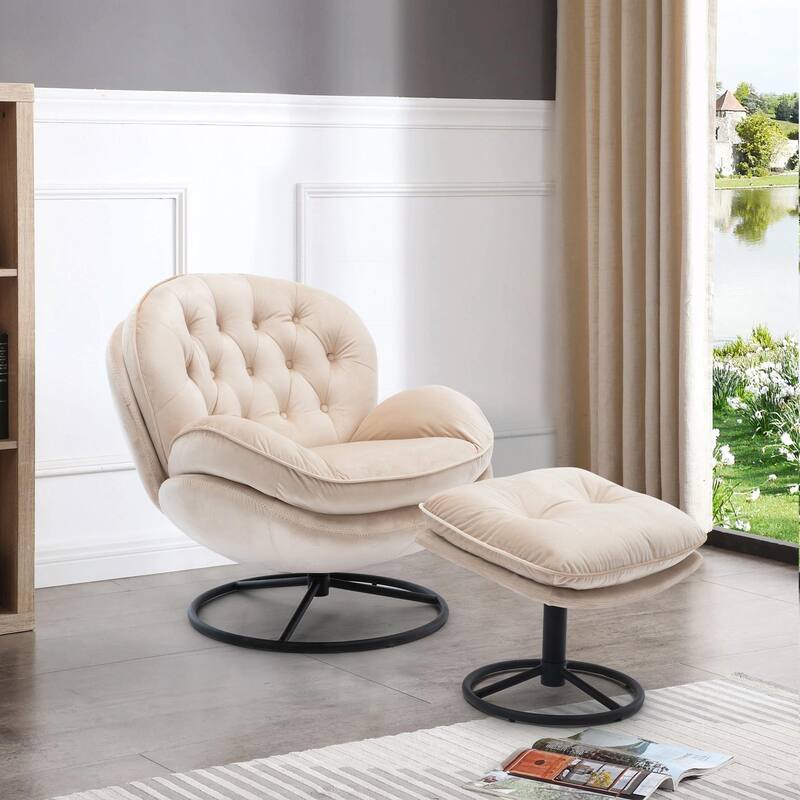 TV Chair Accent Chair for Living Room with Ottoman