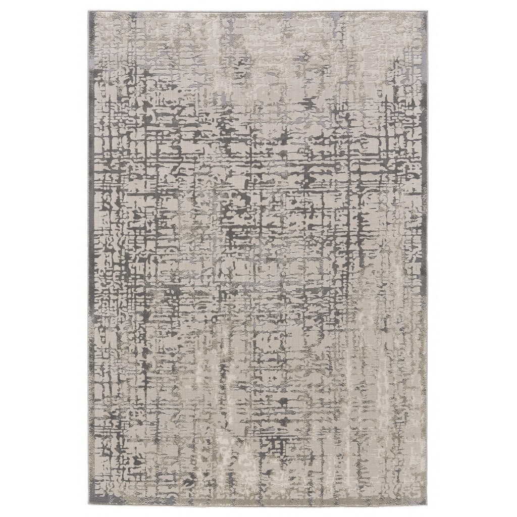 Tigef Abstract Stain Resistant Area Rug By HomeRoots - 2' x 3'