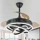 preview thumbnail 10 of 17, Cusp Barn 42" Retractable Ceiling Fan with Lights and Remote DIY Shape Fandelier Modern Silent DC Motor LED Ceiling Light