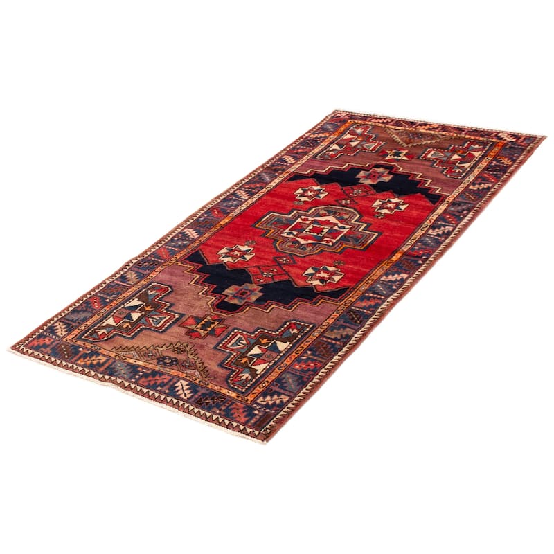 ECARPETGALLERY Hand-knotted Anadol Red Wool Rug - 4'3 x 9'5